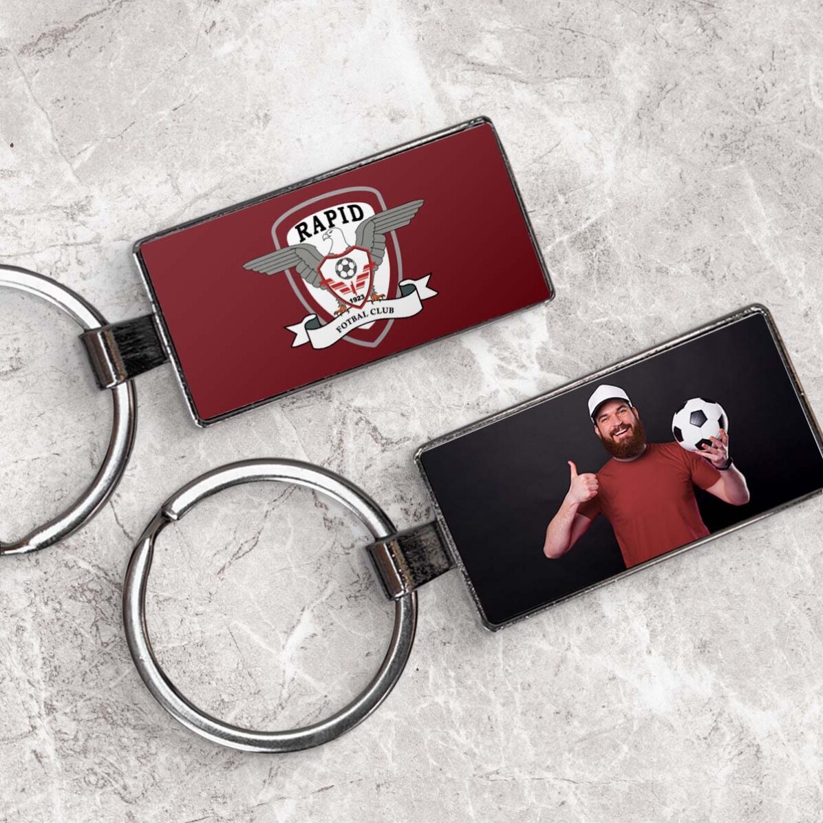 Breloc FC Rapid personalizat cu poză