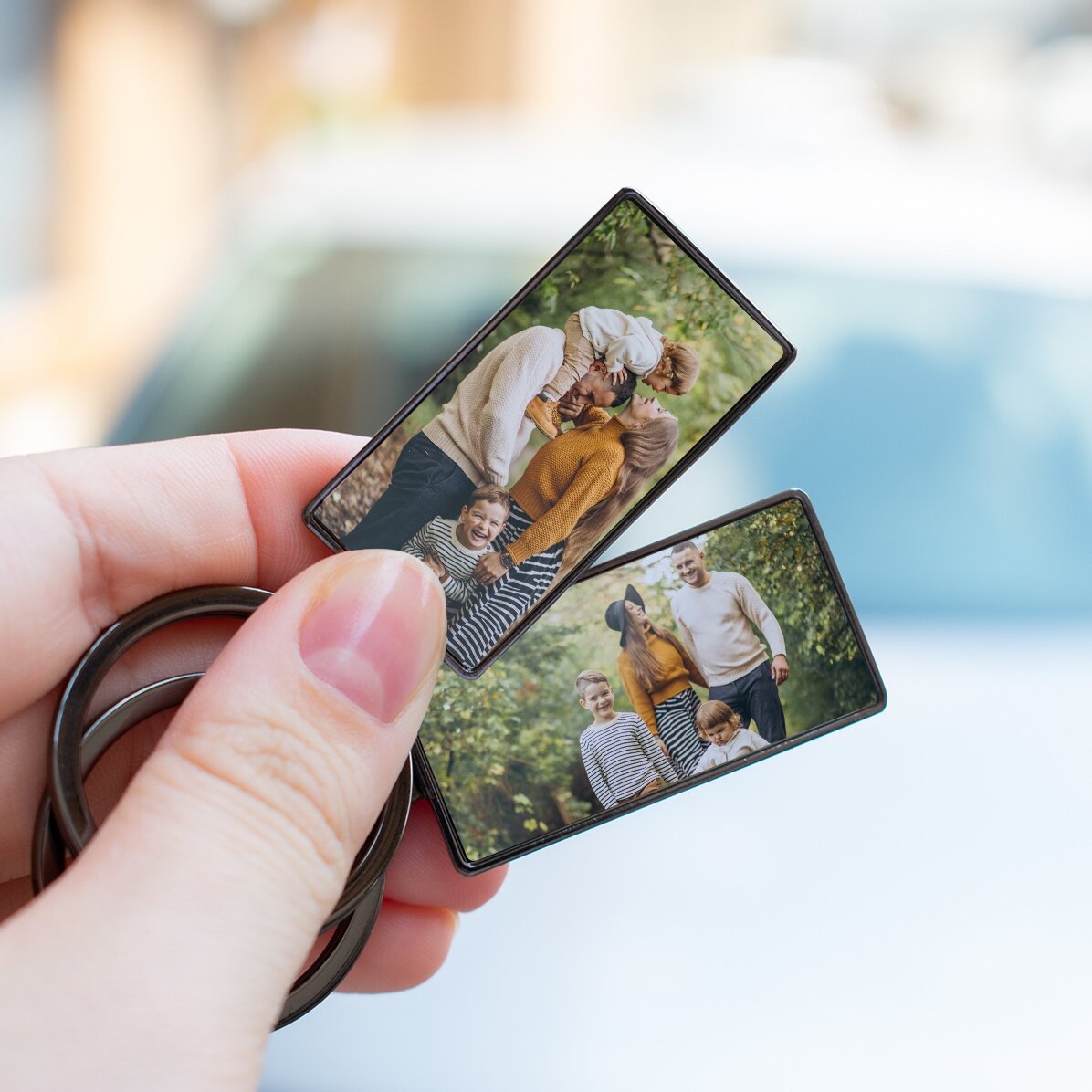 Breloc personalizat cu 2 poze