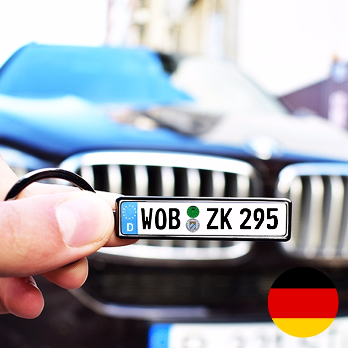Breloc personalizat cu număr auto de Germania
