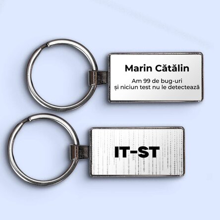 Breloc personalizat cu nume și text - IT-st