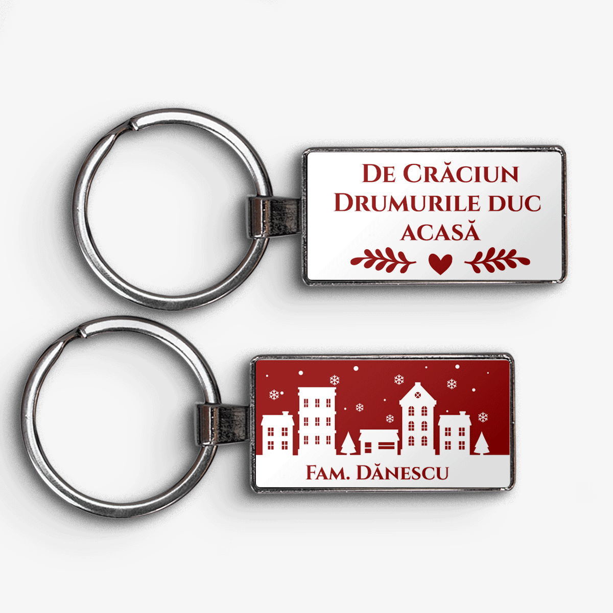 Breloc personalizat cu text - Acasă