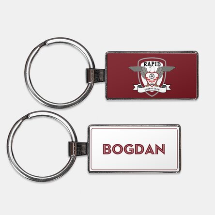 Breloc personalizat FC Rapid cu nume