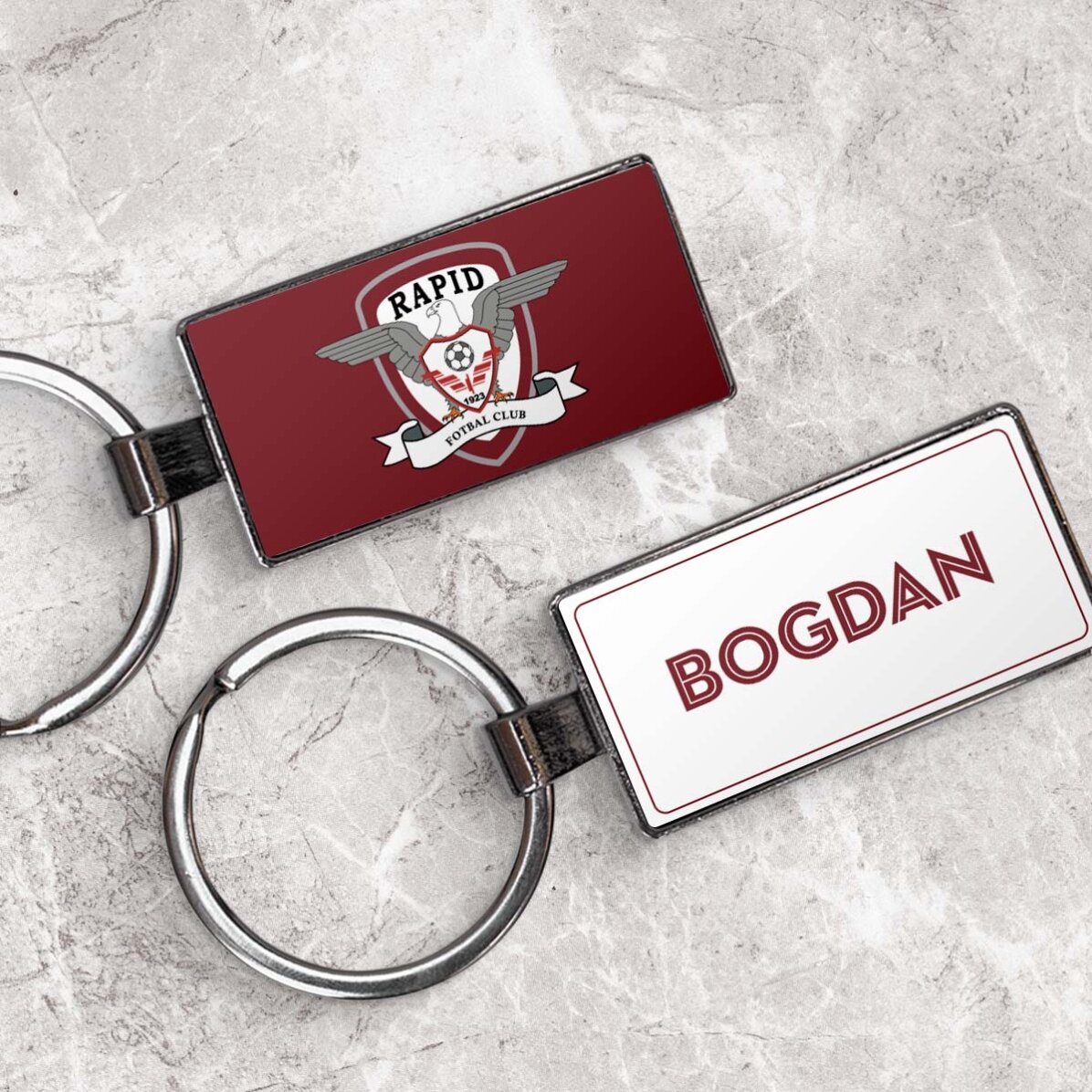 Breloc personalizat FC Rapid cu nume