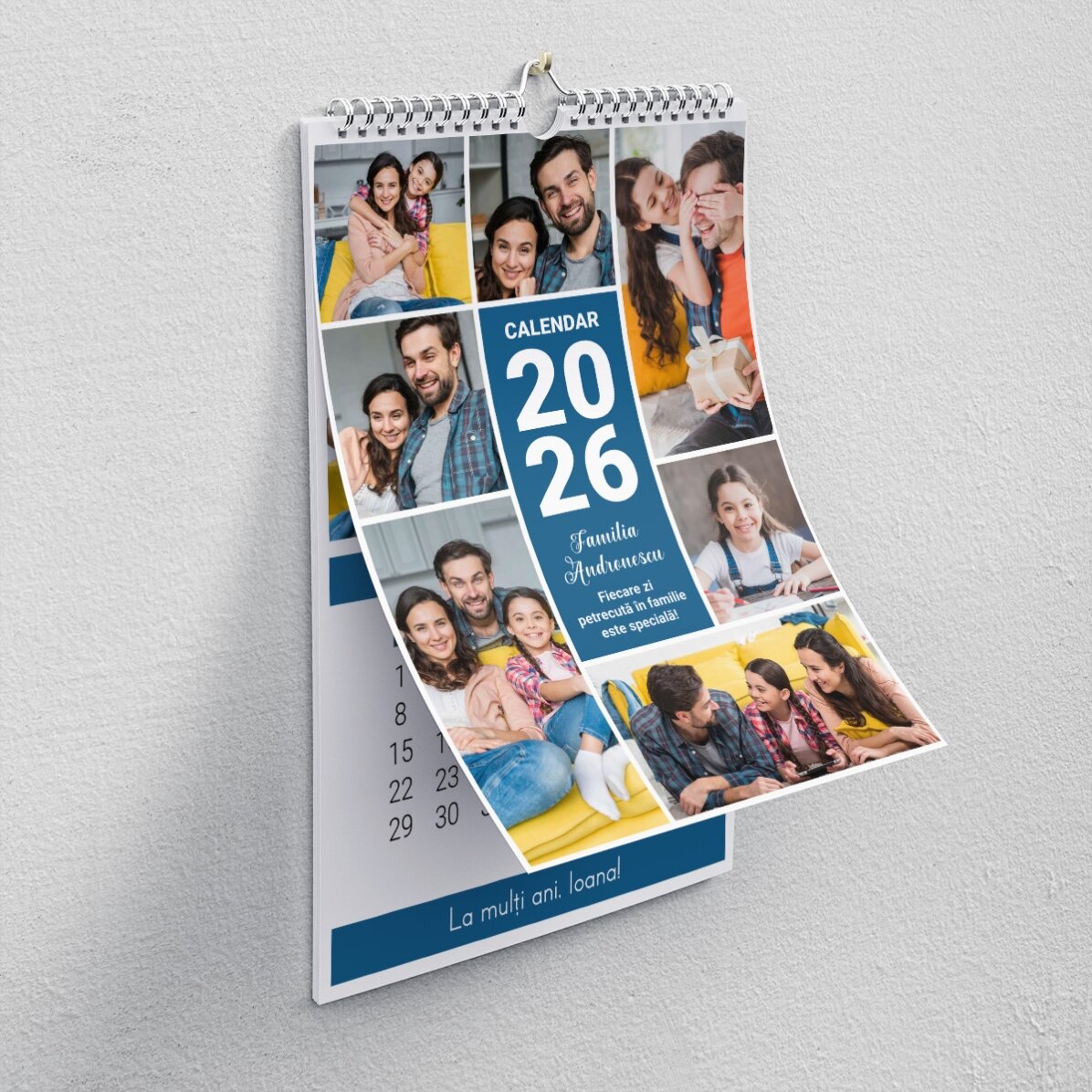 Calendar personalizat cu poze și mesaj - Momente împreună