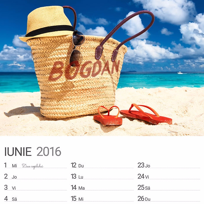 Calendar personalizat - prima ediție