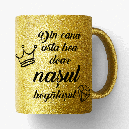 Cană personalizată cu mesaj pentru nași