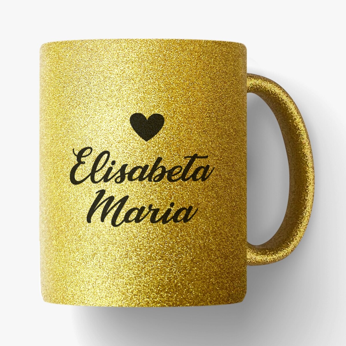 Cană cu glitter personalizată cu text - Princess