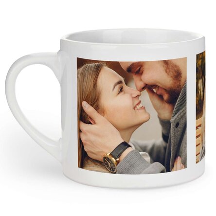 Cană espresso personalizată cu 3 poze