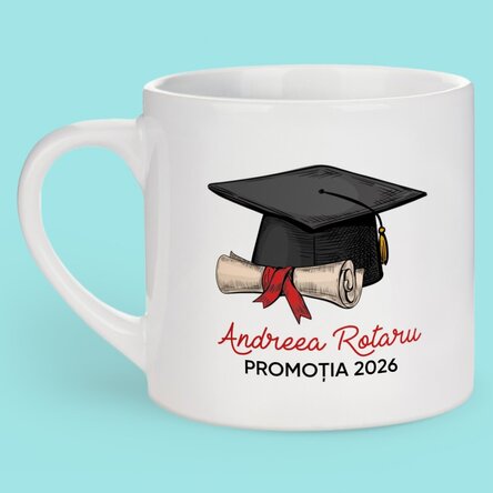 Személyre szabott eszpresszós csésze üzenettel – Érettségi