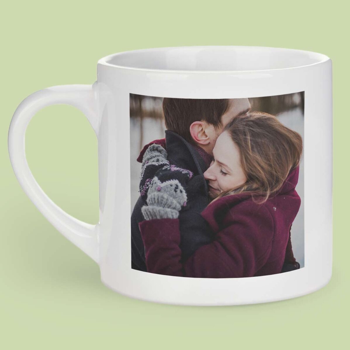 Cană espresso personalizată cu o poză și text