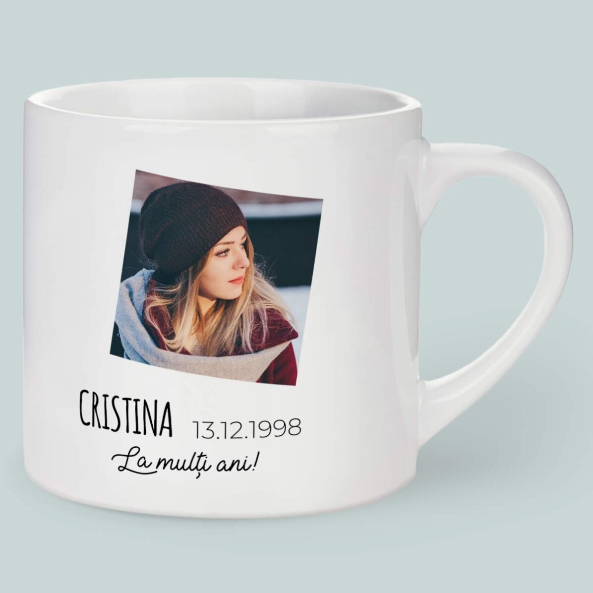 Cană espresso personalizată cu poză și text - Zodia Săgetător