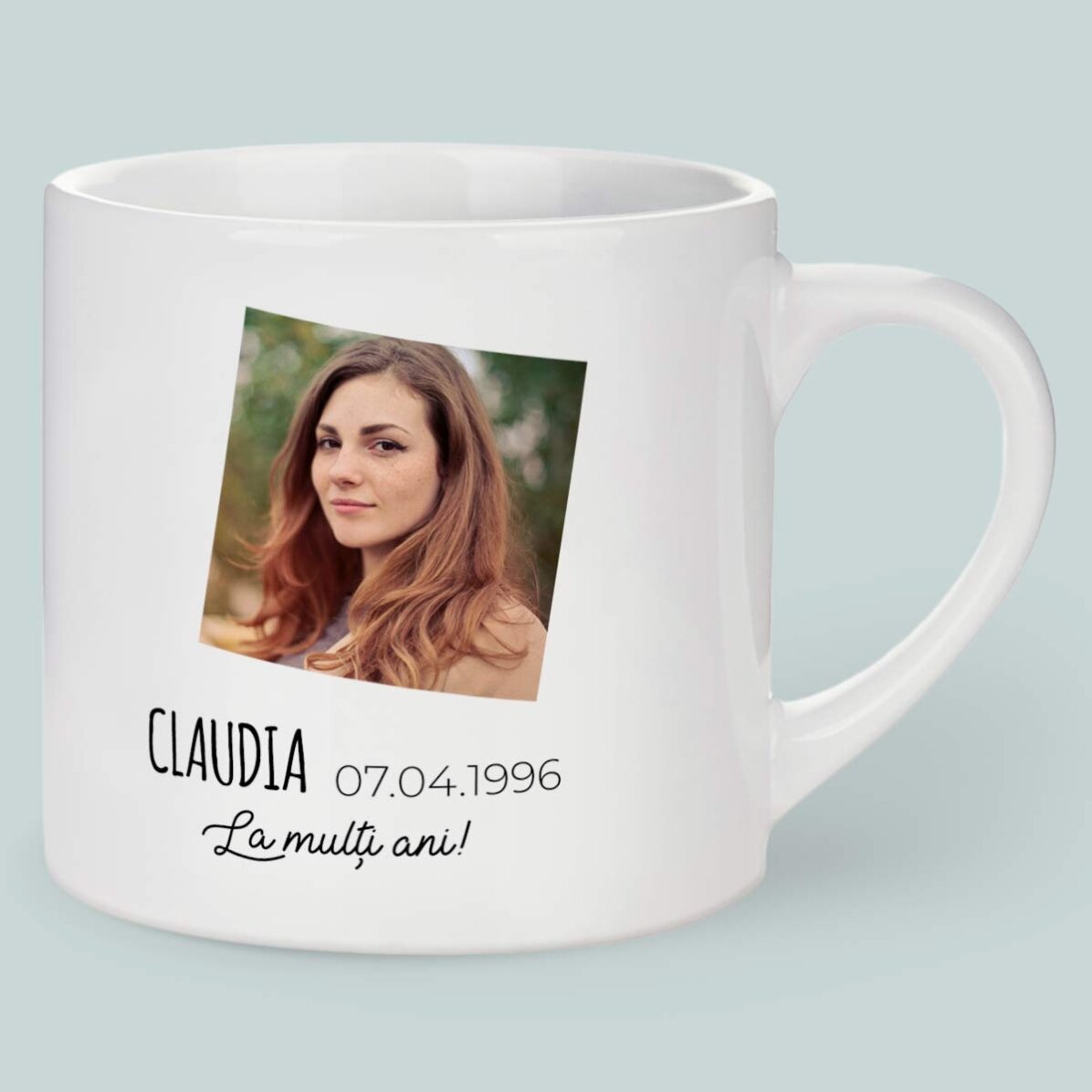 Cană espresso personalizată cu poză și text - Zodie