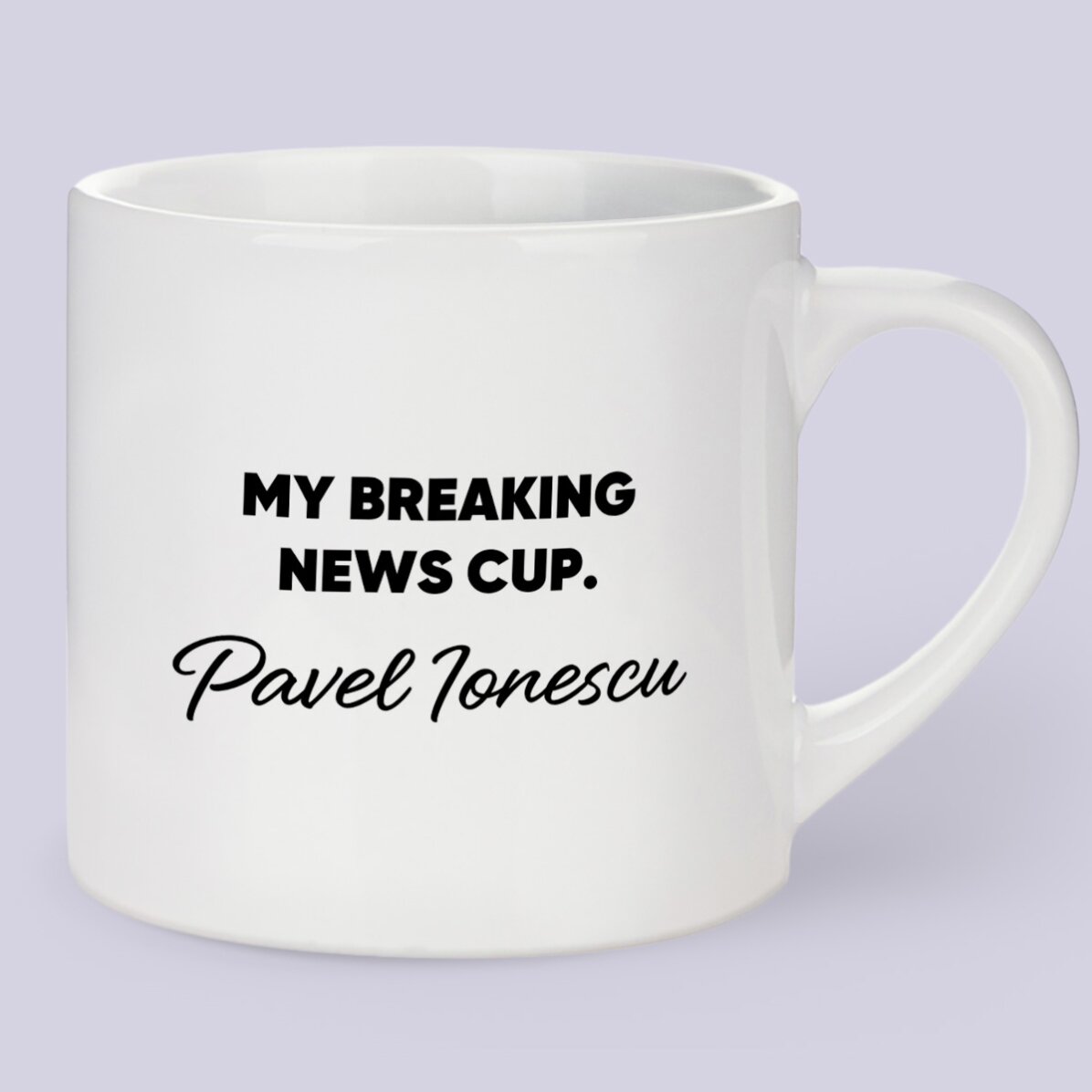 Cană espresso personalizată cu text - Jurnalist