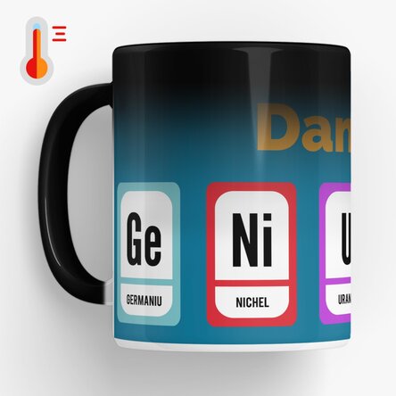 Cană termosensibilă personalizată Genius 