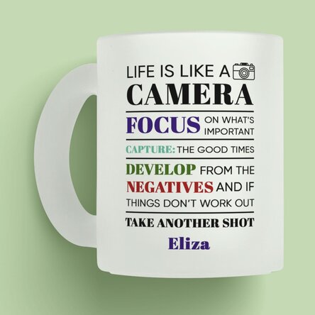 Cană mată personalizată cu mesaj - Fotograf
