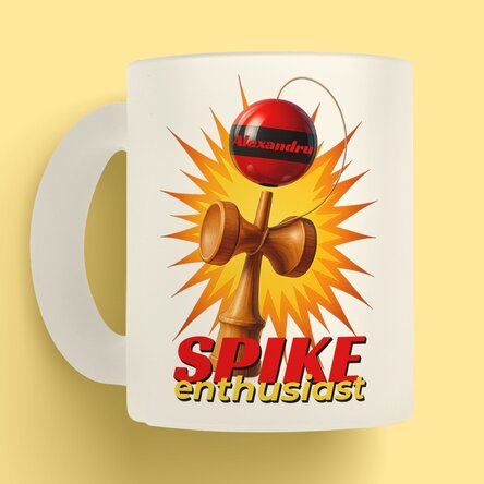 Cană mată personalizată cu text - Spike Enthusiast