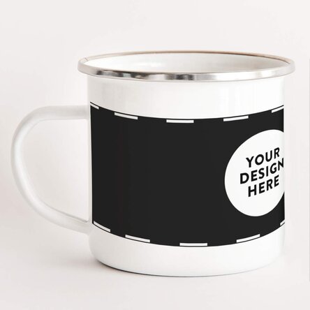 Cană metalică emailată personalizată cu grafica ta