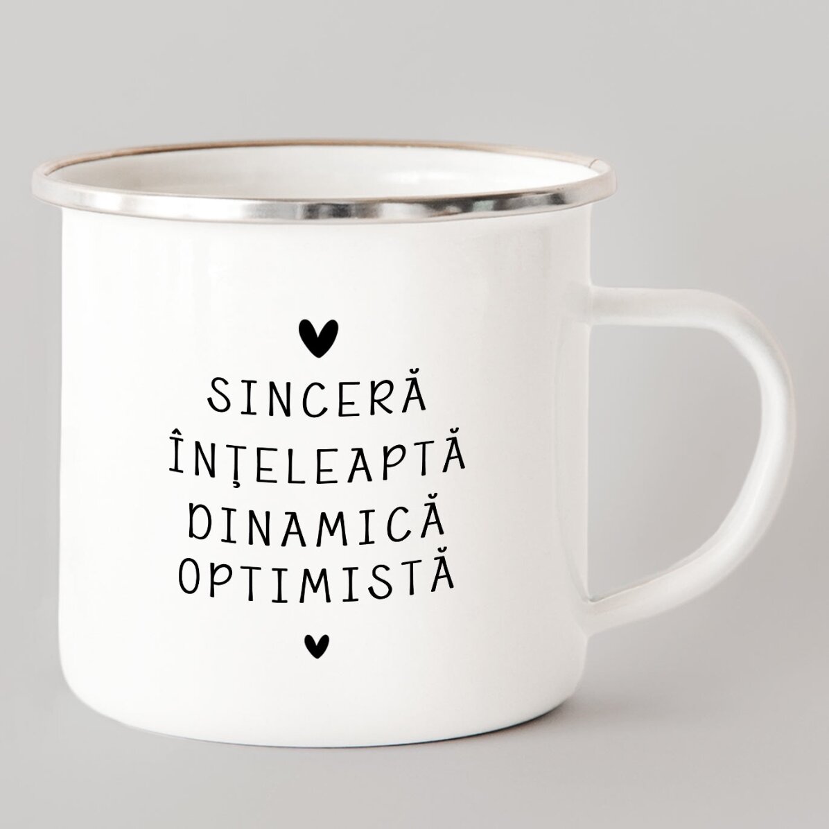 Cană metalică emailată personalizată cu mesaj - Zodia Săgetător