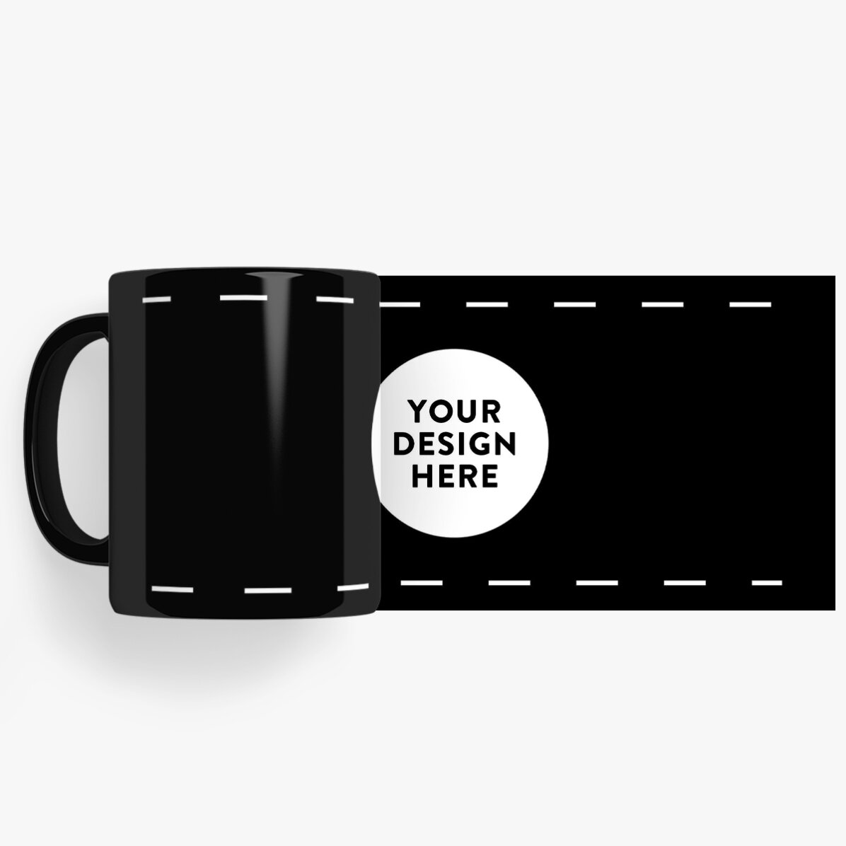 Cană neagră personalizată cu grafica ta