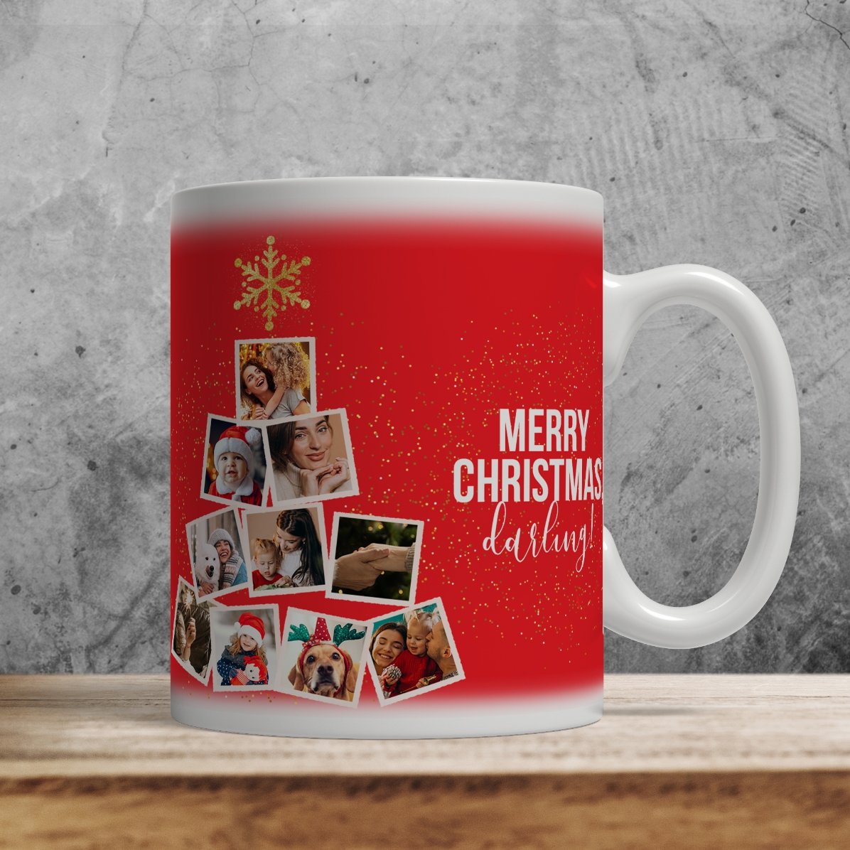 Cană personalizată cu 10 poze și text - Christmas Memories