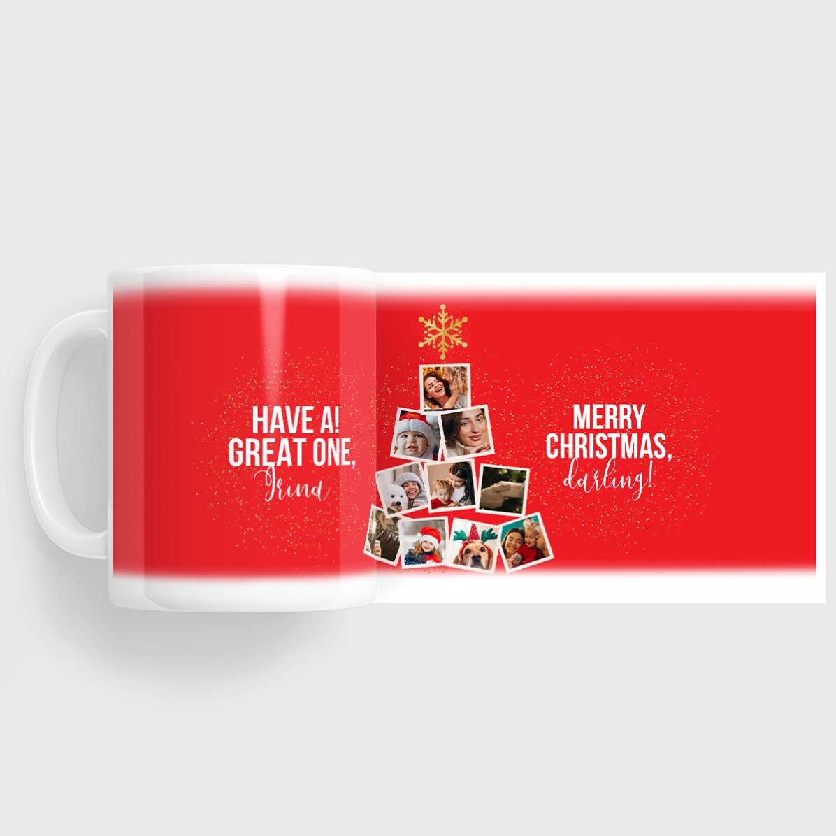 Cană personalizată cu 10 poze și text - Christmas Memories