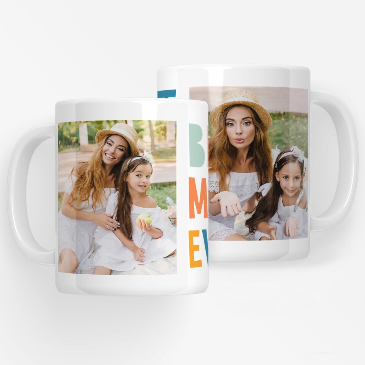 Cană personalizată cu 2 poze - Best mom ever!