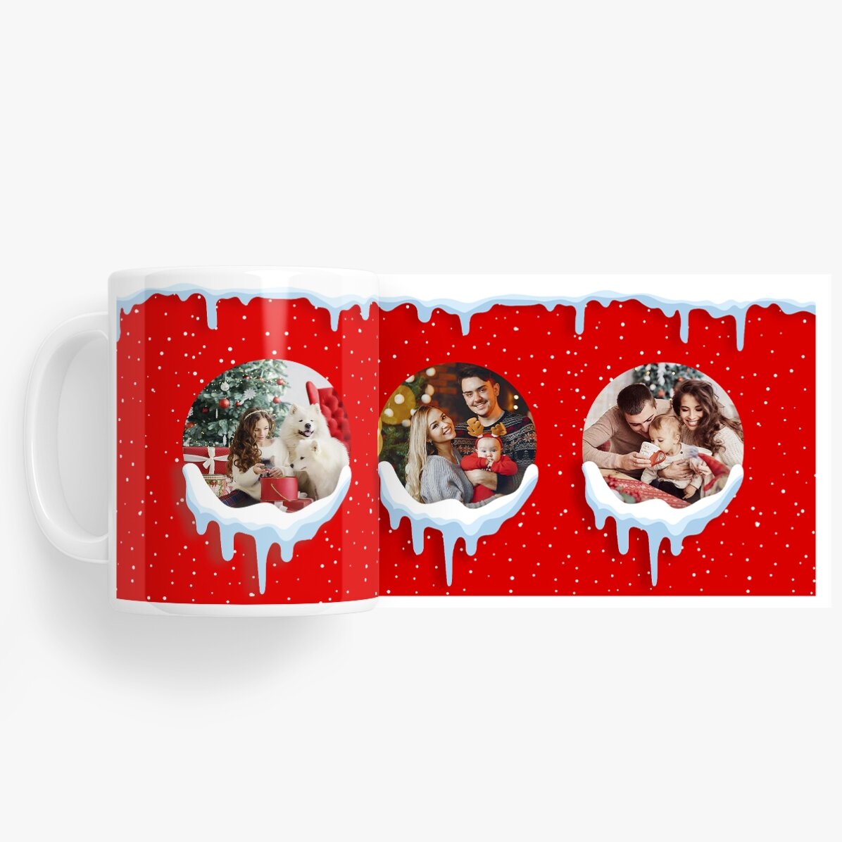 Cană personalizată cu 3 poze - Zăpadă