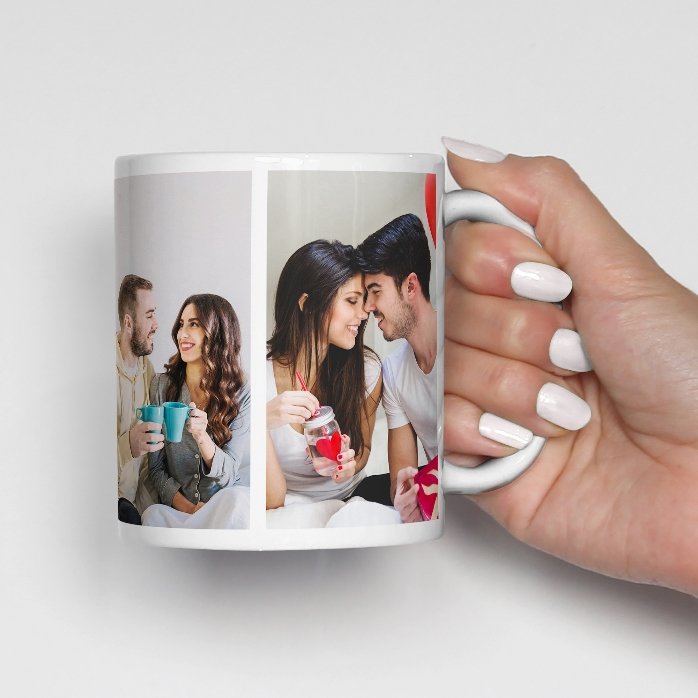 Cană personalizată cu 4 poze
