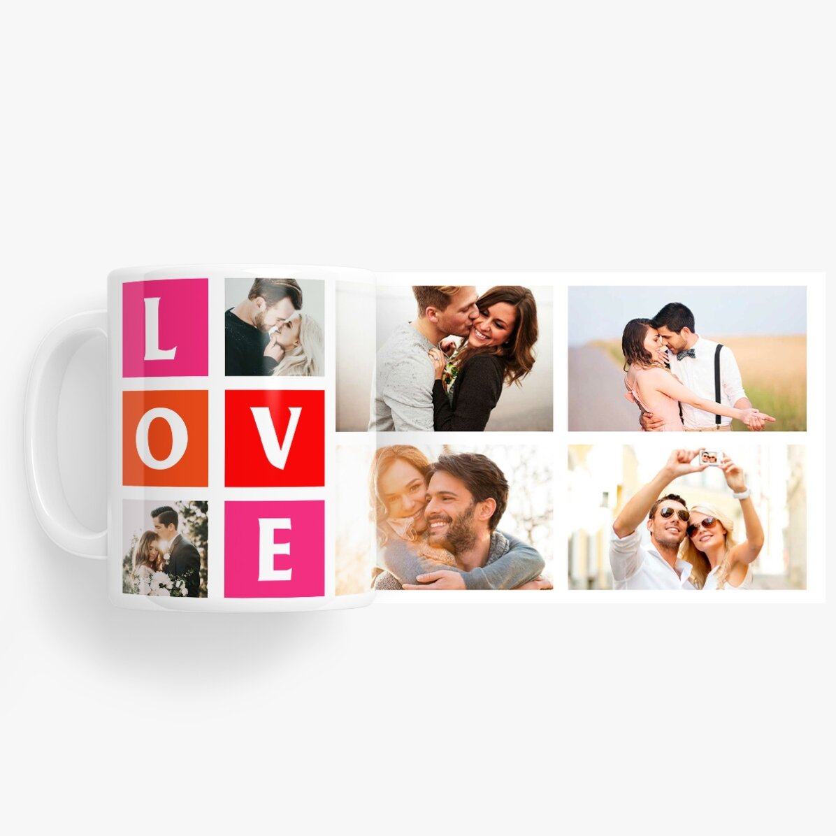 Cană personalizată cu 6 poze love 