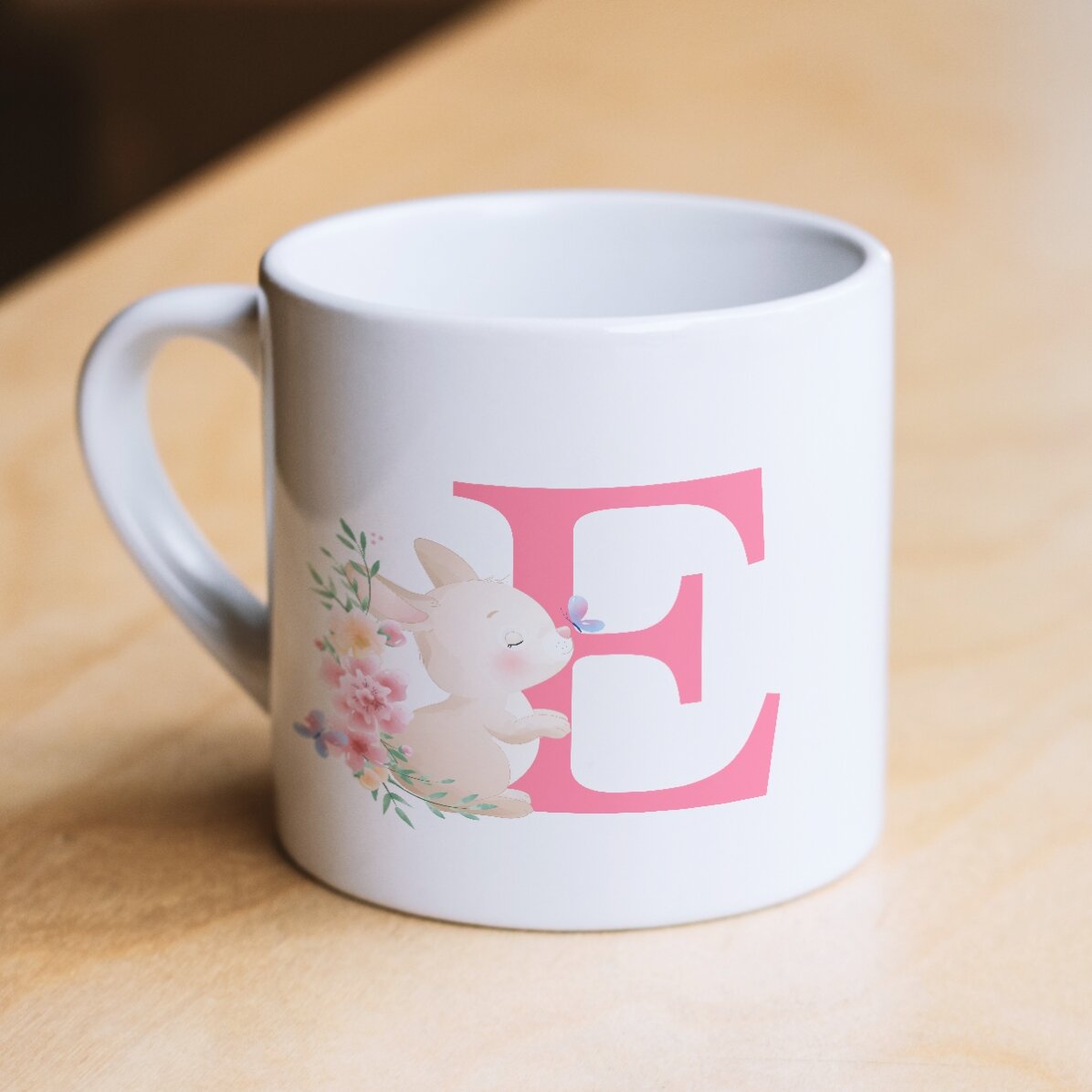 Cană personalizată cu inițială pentru copii