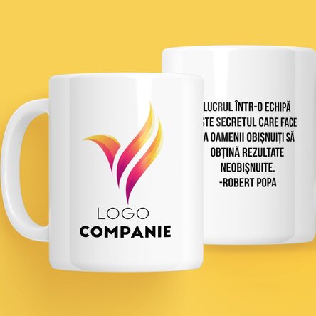Cană personalizată cu logo și text