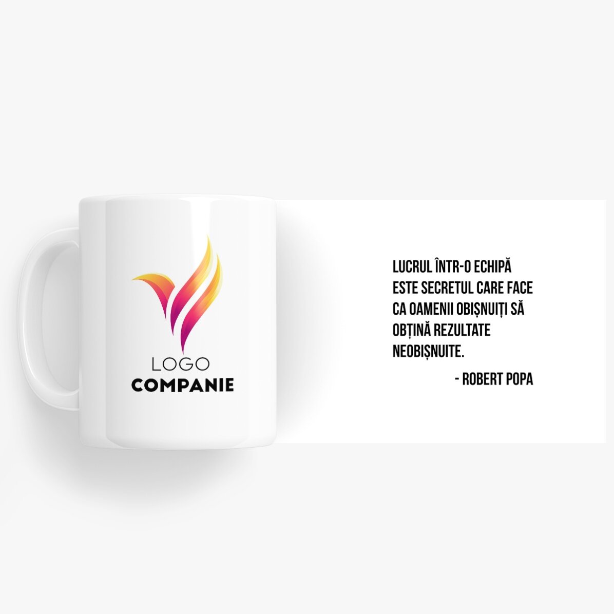 Cană personalizată cu logo și text