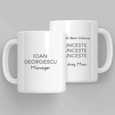 Cană personalizată cu mesaj - Milionar