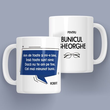 Cană personalizată cu mesaj pentru bunic x Flick