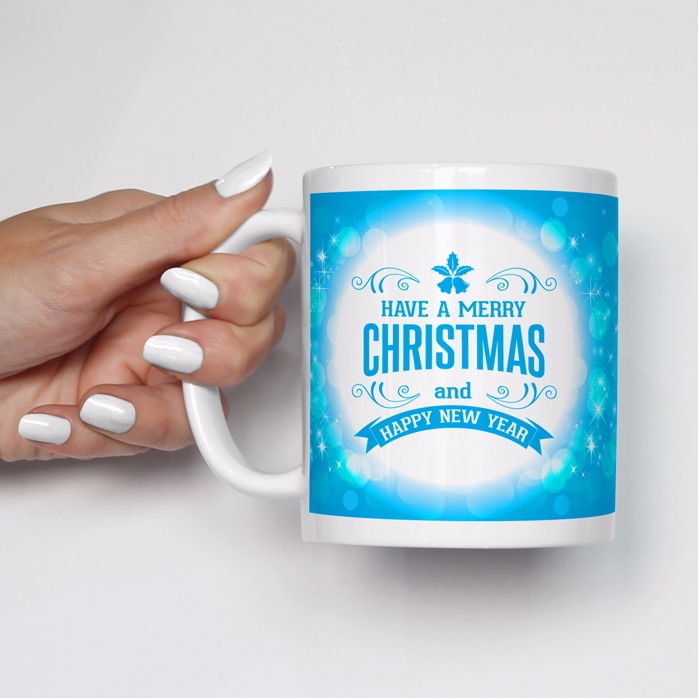 Cană personalizată cu o poză - Merry Christmas and a Happy New Year