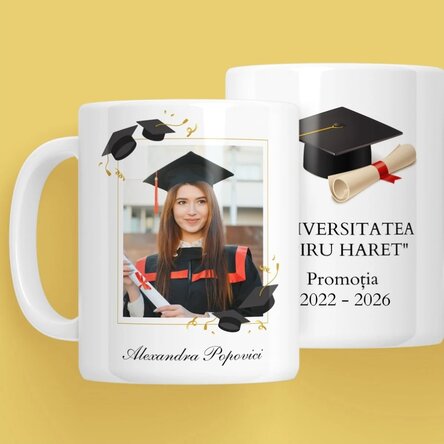 Személyre szabott bögre fotóval és szöveggel - Érettségi