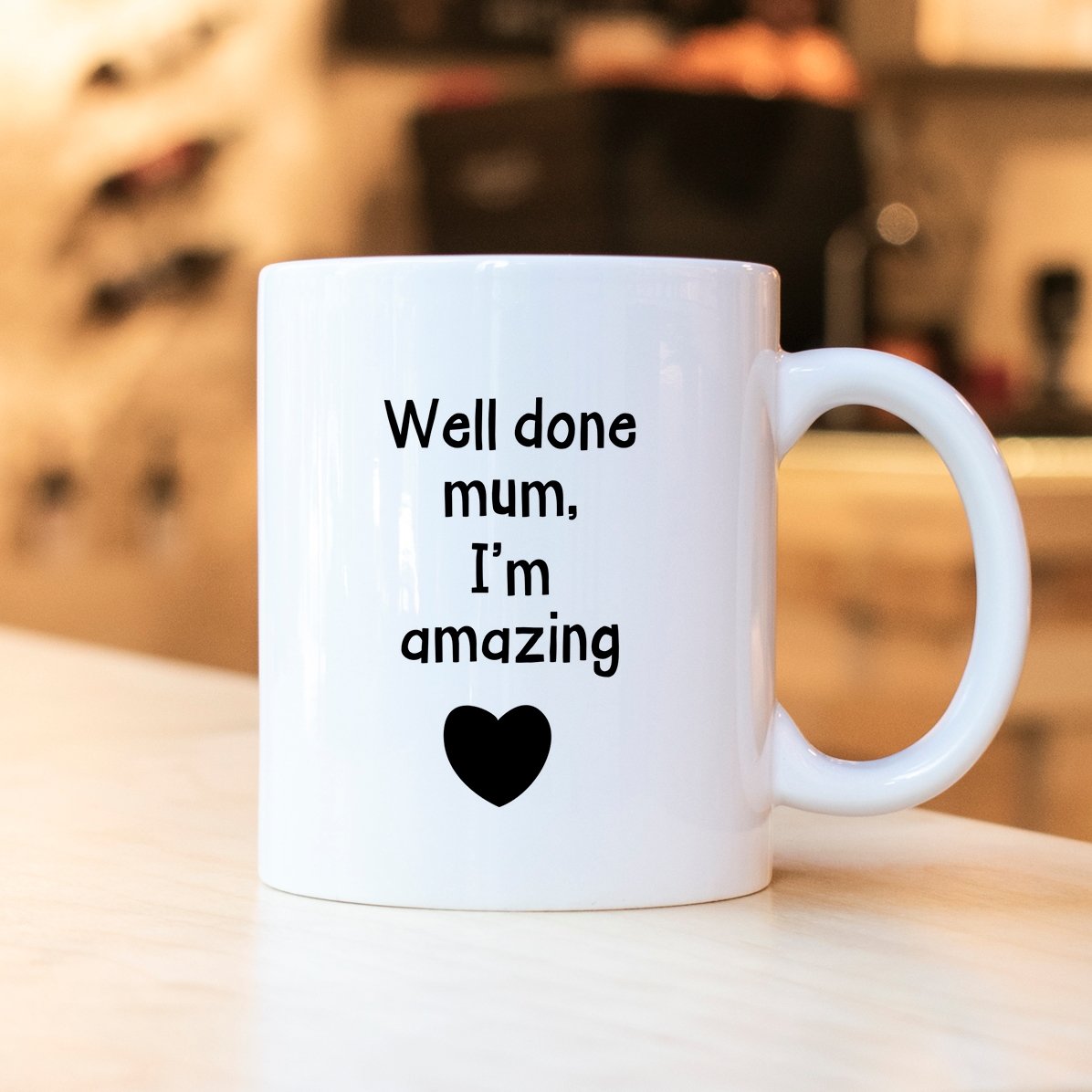 Cană personalizată cu o poză și text - Well done mum