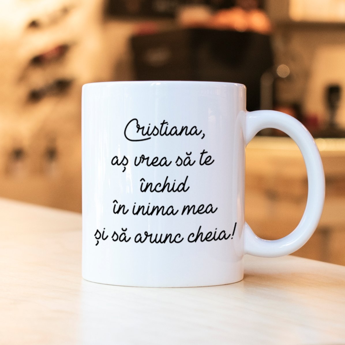 Cană personalizată cu o poză și text