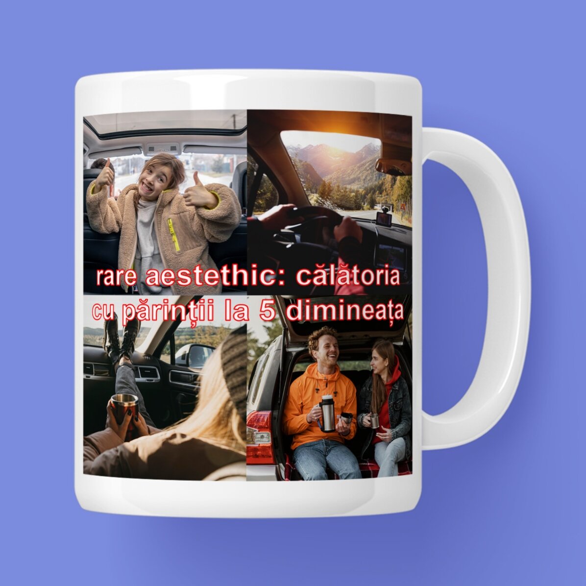 Cană personalizată cu poze și text - Rare aestethic