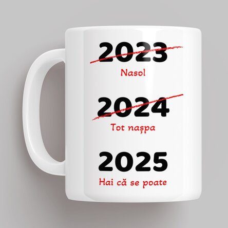 Cană personalizată cu text - An nou mai bun