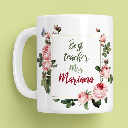 Cană personalizată cu text - Best teacher