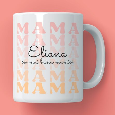 Cană personalizată cu text - Cea mai bună mămică