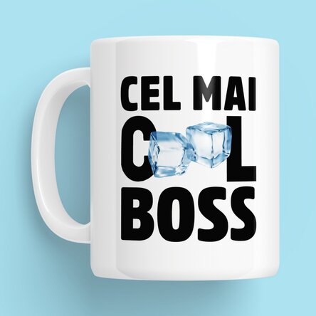 Cană personalizată cu text - Cel mai cool boss