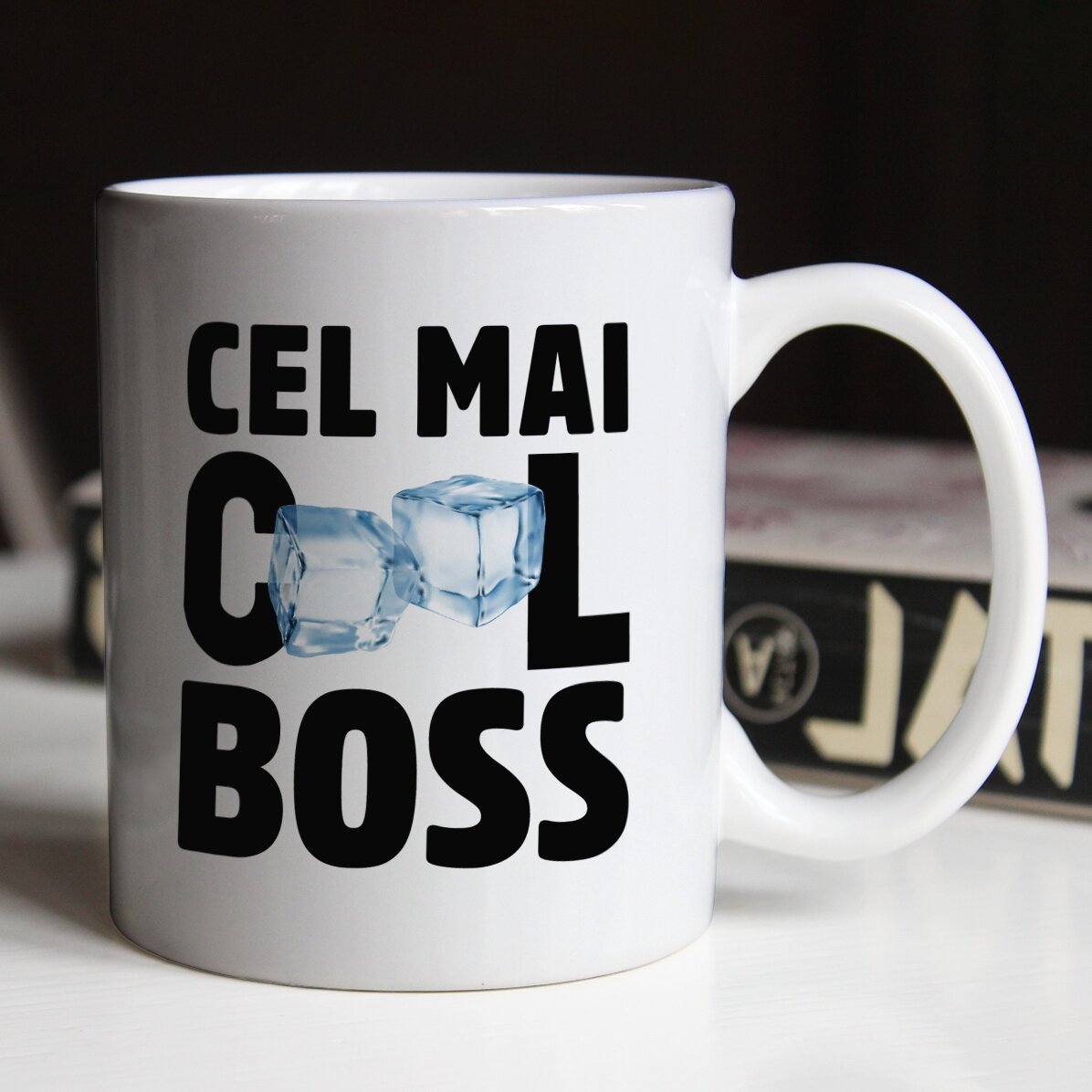 Cană personalizată cu text - Cel mai cool boss