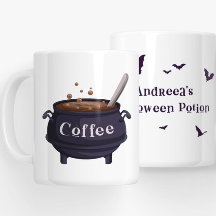 Cană personalizată cu text - Halloween Coffee