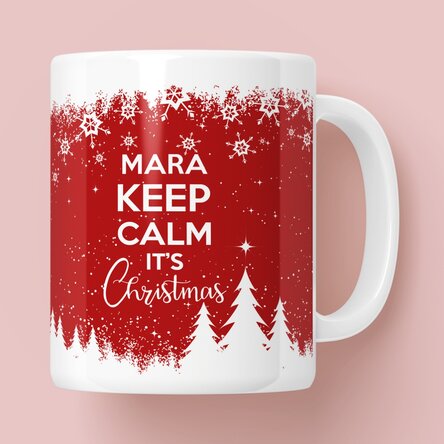 Cană personalizată cu text - Keep calm for Christmas