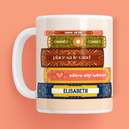 Cană personalizată cu text - Librar