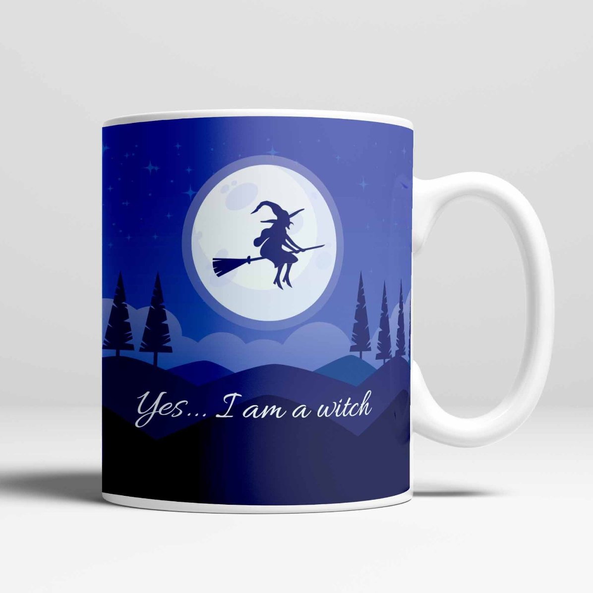 Cană personalizată cu text – model vrajitoare 