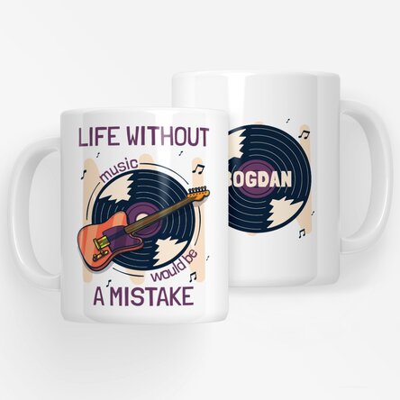 Cană personalizată cu text - Music