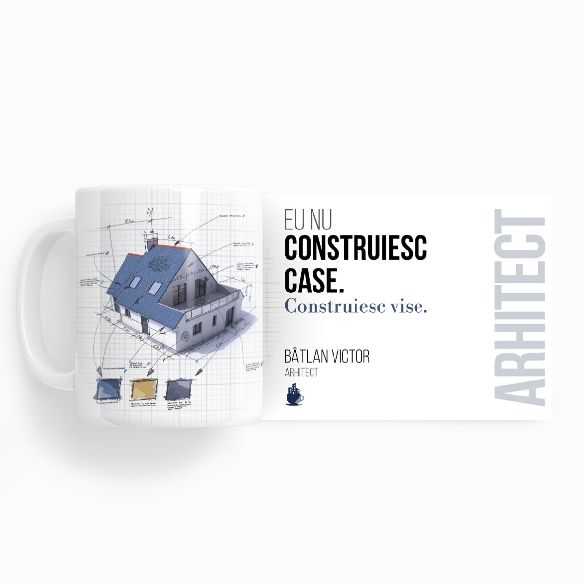 Személyre szabott bögre szöveggel építészeknek